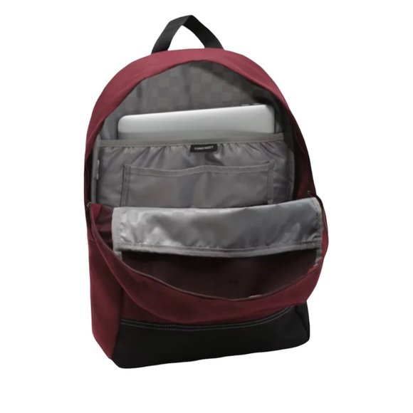 🎒SCHOOL SALE🎒VANS Construct Port Royal Backpack Red Black Laptop VN0A5FHW4QU - Picture 4 of 5